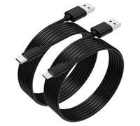 Toxaoii Lot de 2 câbles de charge Kindle - Micro USB et USB C - Pour Kindle Paperwhite, Oasis, Scribe, Fire, Fire HD, tablette enfant - Noir - 200 cm