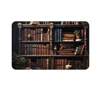 TOXOCMDKLE Tapis de porte antidérapant avec inscription « Book On The Bookshelf » - Lavable en machine - Tapis d'entrée intérieur ou extérieur - Imperméable - Pour chambre à coucher et salle de bain