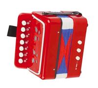 Toy Accordion Musical Instrument - Portable Accordion Musical Instruments for Children | Birthday Gift for Children, Boys and Girls Age 3 | Corrugated Pipe Design and 7 Buttons | Buckles on Both
