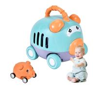Toy Car, Press and Go Car - Cartoon Animal Press et Go Play Car, Mignon animal pressant sur véhicule à friction coulissante, activités de voyage, jouets cubes pour anniversaire