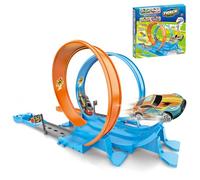 Toy Car Track, Boy Cars Race Track Sets 10.08x9.84 inches Learning and Creativity, 360 Degree Game Kit Fun Safe Play for Birthday Easter Travel Indoor Outdoor Home Party