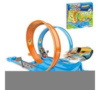 Toy Car Track Set, Race Car Track, Vehicle Kit for Boys Girls, Safe Play Toy Set for Home Travel Party Indoor Birthday Outdoor Activity and Kids Entertainment, 10.08x9.84x1.97 inches