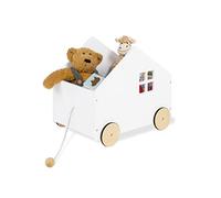 Toy chest on wheels 'Hydda', white