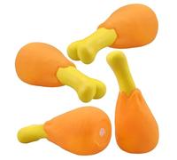 Toy de chien interactif de piqûre de bille-4-parties pour chiens-chicken imitat, trucs de coton pour les chevaux agressifs | Imitat de jambe de poulet, jeu de chiots robuste et durable