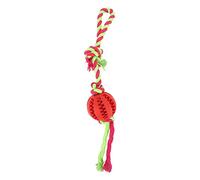 Toy de Dentition du Puzzle de Chien | Bord Traine Strong Treats Ball | Jouet à mâcher Rechargeable pour Chiots/Petits et Moyens Chiens | Caoutchouc sûr, contrôle de la Plaque (Red)