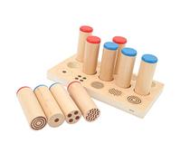 Toy des Cylindres Sonores, Jouet Jouet Auditif des Sensoriels avec 8,7 X 4,9 X 0,7 Pouce de Cylindres en Bois