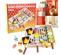 Toy Grill - Jeu Interactif en Bois, Barbecue pour, Table De Cuisson Réaliste, pour Garçons, Amis, Fils, Fille, Extérieur, Jardin, Anniversaire | Faire Semblant De Cuisiner STA