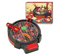 Toy Grill Set - Grille interactive de jouet avec sons, lumières accessoires, jeu de cuisine pour , garçons filles | Salle de jeux intérieure extérieure, préscolaire, crèche, jardin, campu