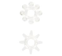 Toy Joy Power Stretchy Anneau, Transparent, 2 Pièces