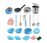 Toy Kitchen Accessories Set - Kids Pretend Cooking Playset with Realistic, Utensils, 22 Pieces | Educational Mini Kitchen Toys for Fine Motor Skills, Role Play, Preschool, Boys Girls, Indoor Outdoor