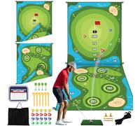 Toy Life Jeu de golf à jeter, tapis de combat professionnel double face avec 20 balles adhésives et 4 fléchettes, jeux de copeaux pour adultes et enfants, extérieur et intérieur