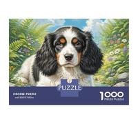 Toy Long-Haired Eared Dog 1000 Pièces Carton Extra-épais Puzzle Stimulant Et Éducatif Jeu Familial Puzzles Cadeaux pour La Famille Et Les Amis 38x26cm/1000pcs