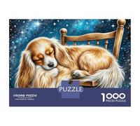 Toy Long-Haired Eared Dog 1000 Pièces Carton Premium Coffret De Puzzles Extrêmement Difficile Jouet d'anniversaire Puzzles pour La Décoration Intérieure 52x38cm/1000pcs