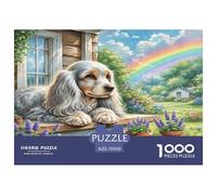Toy Long-Haired Eared Dog Puzzle 1000 Pièces Educa Jouet en Bois Jeu D'Intelligence Décoration Intérieure Jeu Éducatif Challenge Toy Adultes Et Enfants À Partir De 14 Ans 70x50cm/1000pcs