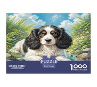 Toy Long-Haired Eared Dog Puzzle 1000 Pièces Educa Jouet en Bois Jeu D'Intelligence Décoration Intérieure Jeu Éducatif Challenge Toy Adultes Et Enfants À Partir De 14 Ans 70x50cm/1000pcs