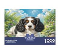 Toy Long-Haired Eared Dog Puzzles 1000 Pièces Cadeau Unique Jeu Éducatif Challenge Toy À De Qualité Supérieure Peinture Art pour Adultes Enfants 38x26cm/1000pcs
