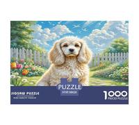 Toy Long-Haired Eared Dog Puzzles 1000 Pieces Cadeau Unique Jeu Éducatif Challenge Toy À De Qualité Supérieure Peinture Art pour Adultes Et Enfants À Partir De 14 Ans 38x26cm/1000pcs