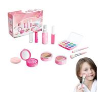 Toy Makeup Set - Pretend Play Cosmetic Kit | Artificial Beauty Playset For Girls With Brush Mirror Accessories For Dress Up Role Play Birthday Gift Home Playroom