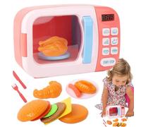Toy Microwave - Ensemble de jouets de cuisine ABS avec son et minuterie interactive légère et réaliste - Micro-ondes pour bébé, jeu de rôle, maison, préscolaire, salle de classe, en plein air