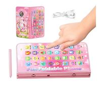 Toy Phone for Kids - ABS Foldable Standard Size | Kids Learning Phone Toy with Rechargeable Battery, Drawing Practice Activity, Early Education Training | Pretend Play Pĥone Gift, Travel Home