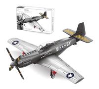 TOY PLAYER P-51 Mustang - Kit de construction d'avion de combat WW2 - Jouet de construction - Cadeau pour garçons à partir de 8 ans et adultes (258 pièces)