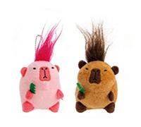 Toy Porte-clés capybara avec peigne long - XLP00526 - 9 cm - 20 (style aléatoire)