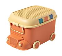 Toy Storage Box - PP Rolling Organizer Chest | Kids Room Container Stuffed