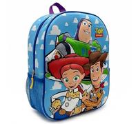 Toy Story 3D Sac à dos d'école pour garçons et filles avec Buzz Lightyear, Woody et Jessie, poche latérale en maille et fermeture éclair, taille unique, idéal pour la maternelle et l'école