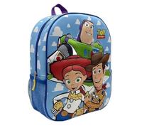 Toy Story 3D Sac à dos d'école pour garçons et filles avec Buzz Lightyear, Woody et Jessie, poche latérale en maille et fermeture éclair, taille unique, idéal pour la maternelle et l'école