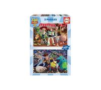 Toy Story 4 - Pack Puzzles Woody, Buzz l'Eclair et amis 2 x 100 pieces - Disney Pixar - Set puzzle enfant + carte