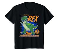 Toy Story 4 Rex Terrifying Dinosaur T-Shirt, Enfant, Noir, 12 ans