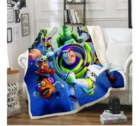 Toy Story Couverture Polaire, Sherif Woody Buzz Lightyear Bébé Couverture en Peluche Jeter Canapé-Lit Couverture 140x200cm[306]