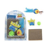 Toy Story Ensemble de Jouets pour Chat - Jouets à Herbe à Chat, grattoir en Carton et Balle Jingle - Coffret Cadeau interactif pour Chat - Ensemble de Jeu Disney Toy Story pour Chaton et Chat
