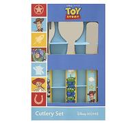 Toy Story Playtime Ménagère 3 pièces en métal réutilisable avec couteau, fourchette et cuillère pour enfants, en acier inoxydable de qualité alimentaire et plastique ABS pour enfants de 12 mois et