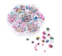 TOYANDONA 1 boîte Autocollants Yeux Mobiles Colorés DIY pour et Animaux Stickers Autoadhésifs Amusants pour Garçon Fille et Accessoires Oculaires Simulés pour Projets Manuels