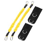 TOYANDONA 1 Ensemble Corde De Tension des Jambes Force Bande De Pilates Bandes Groupe Noir Boxe Élastique Exercice Résistance Sangles De Cheville D'entraînement Jaune Métal TPE