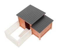 TOYANDONA 1 Ensemble De Clôtures De Puzzle 3D pour Jardin Blocs De Construction Figurine De Poulet De Pâques De Jardin Prise De Terre pour Poulailler Miniature en Plastique