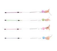 TOYANDONA 1 Ensemble de Jeu pour Chat avec Peluche Cloches Interactifs Colorés pour Instinct de Chasse Couleur Aléatoire