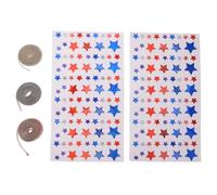 TOYANDONA 1 ensemble de rubans à strass rouges, blancs et bleus, | Kit de scrapbooking pour le 4 juillet, ruban adhésif à effet miroir scintillant, loisirs créatifs sur le thème