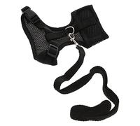 TOYANDONA 1 Ensemble Harnais pour Poules avec Laisse Durable Accessoire Pratique pour Promenade Plein Air Ajustement Confortable et Traction Noir