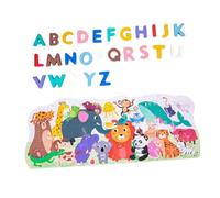 TOYANDONA 1 Ensemble Jeu Éducatif Bois Puzzle Encastrable pour Garçon Fille Lettres de Alphabet de Développement Cognitif pour Apprentissage Précoce Jeu Famille