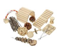 TOYANDONA 1 Ensemble Jouets à Mâcher pour Hamsters Balancier Bascule pour Petits Animaux Accessoires pour Cage de Lapin Jouets Naturels pour Hamsters et Rongeursemballage Carton