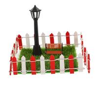 TOYANDONA 1 Ensemble Miniature Décoration de Jardin de Lampes de Parc et Bancs Miniatures pour Maison de Poupée Accessoires de Paysage DIY Décoration de Jardin et Photo