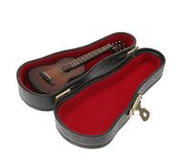 TOYANDONA 1 Ensemble Miniature Guitar Model Bois Décoration Unique pour Maison Accessoire de Style Vintage pour Dollhouse avec Support Coffre