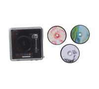 TOYANDONA 1 Ensemble Miniature Vintage Record Player Accessoire de Décoration pour Maison de Mobilier de Salon et Chambre de Simulation Détails et Matériau