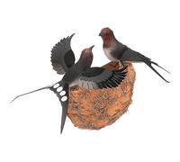 TOYANDONA 1 Ensemble Modèle de nid de dégustation nids d'hirondelles Ornements de nid d'oiseau nid d'hirondelle de Simulation décoration Murale nid d'oiseau Faux nid d'oiseau Plume de résine