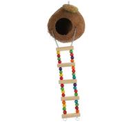 TOYANDONA 1 Ensemble Nid Suspendu Coque de Noix de pour Oiseaux Lit pour Perroquet pour Animaux de Compagnie Décoration Attrayante et Pratique pour Oiseaux Facile à Utiliser et Durable