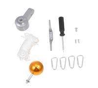 TOYANDONA 1 Ensemble Outils Simples De Réparation De Mât De Drapeau Pôle Pièces De Mât De Drapeau Accessoires De Mât De Drapeau De Plein Air Poulie Les Pièces Pivot Tête De Mât Plastique