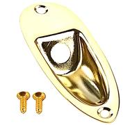 TOYANDONA 1 ensemble Plaque de Jack de Guitare Électrique Doré Remplacement Pratique et à Usure Compatible avec Fender Installation Facile et
