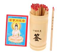 TOYANDONA 1 Ensemble S Bâtons de Fortune Chinois avec Seau Divination Bouddhiste Kit Complet pour Jeux de Divination et Occasions Spéciales